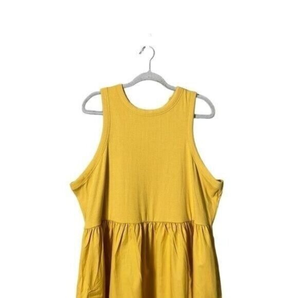Old Navy Maxi‎ Dress 3X Cottagecore Balletcore Bohemian Peasant Beachy Yellow - Picture 8 of 13
